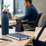 Des goodies sur un bureau
